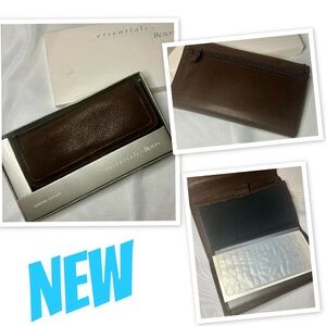 Essentials Dark Brown Leather Card Holder
